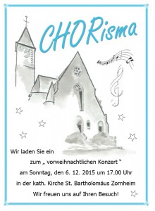 Konzert in Zornheim, Dezember 2015
